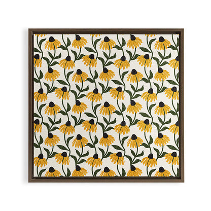 coneflowers - cream Framed Canvas Print Gallery Image 11