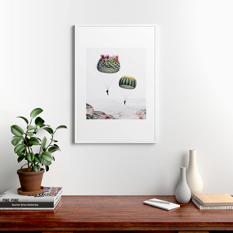 Flying Cacti Framed Art Print Gallery Image 37