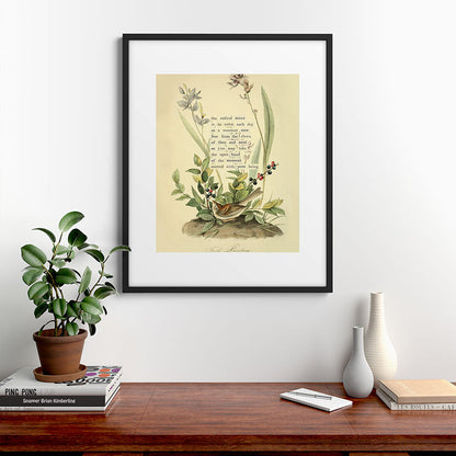 Bird Divinations: Field Bunting (about: almanacofbirds.org) Framed Art Print Gallery Image 7