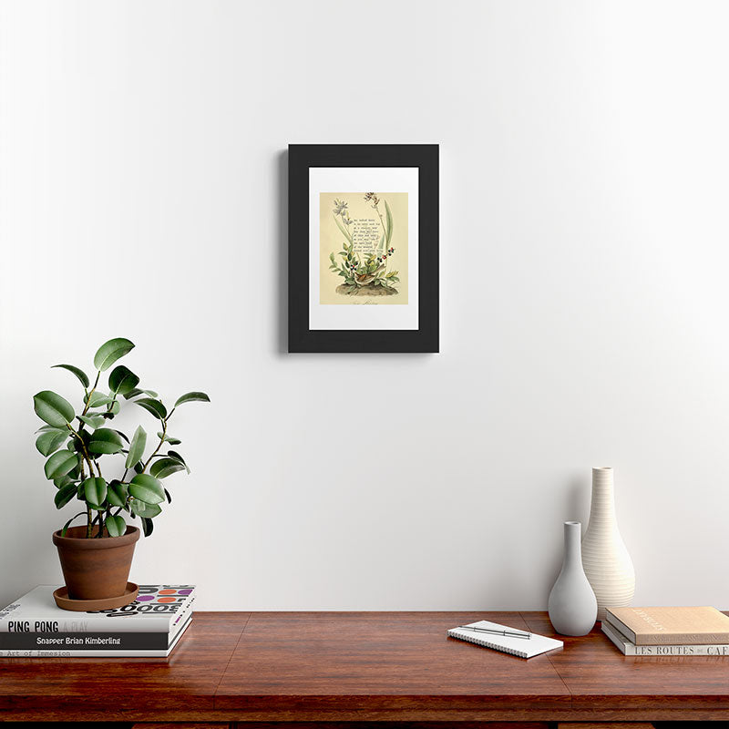 Bird Divinations: Field Bunting (about: almanacofbirds.org) Framed Art Print Gallery Image 31