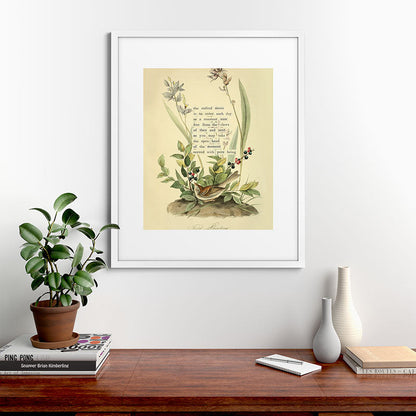 Bird Divinations: Field Bunting (about: almanacofbirds.org) Framed Art Print Gallery Image 56