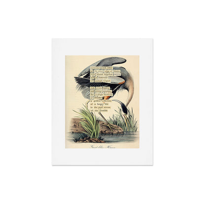 Bird Divinations: Great Blue Heron (about: almanacofbirds.org) Art Print Gallery Image 4
