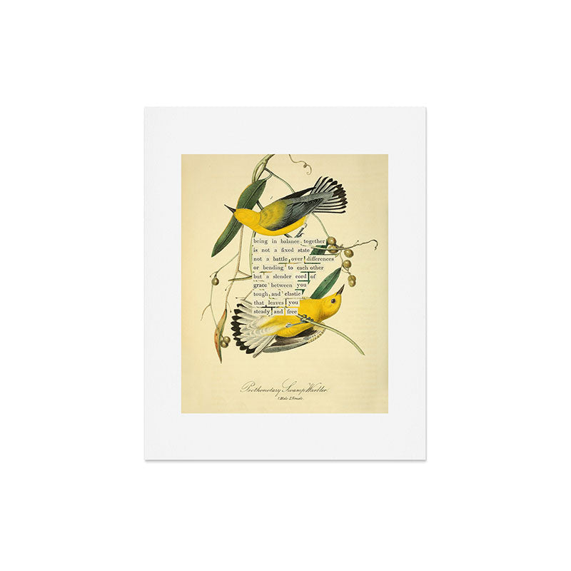 Bird Divinations: Prothonotary swamp warbler (about: almanacofbirds.org) Art Print Gallery Image 5