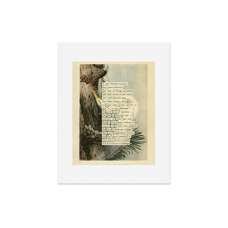 Great White Egret Divination from # An Almanac of Birds # Divinations for Uncertain Days Art Print Gallery Image 4