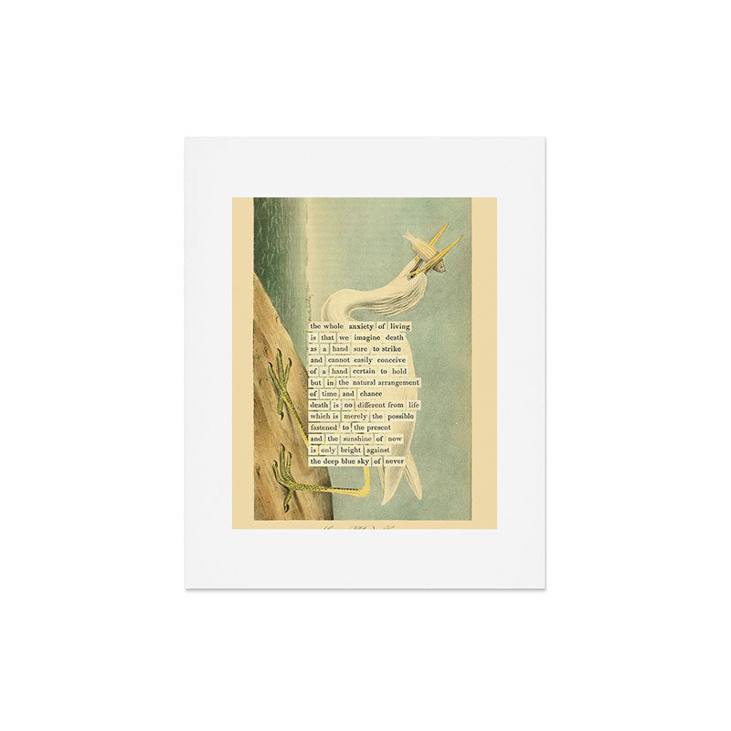Great White Heron Divination from # An Almanac of Birds # Divinations for Uncertain Days Art Print Gallery Image 4