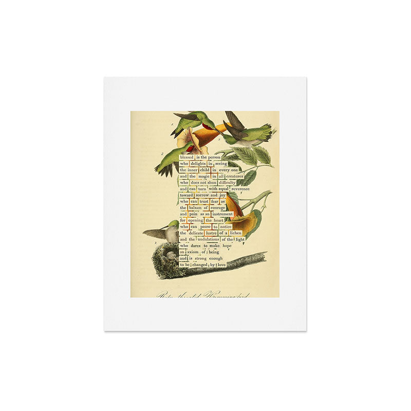 Ruby-throated Hummingbird Divination from # An Almanac of Birds # Divinations for Uncertain Days Art Print Gallery Image 4