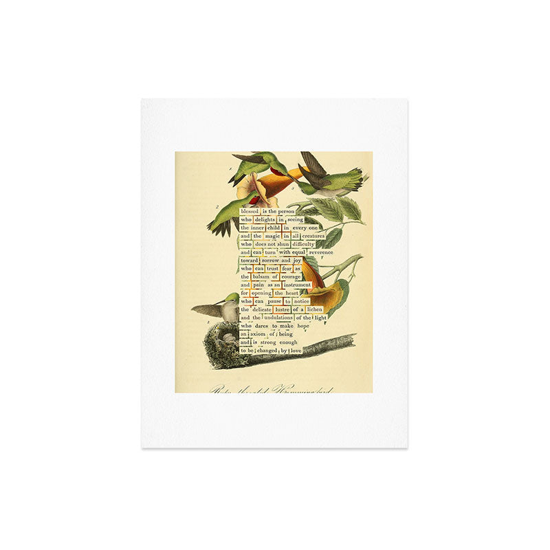 Ruby-throated Hummingbird Divination from # An Almanac of Birds # Divinations for Uncertain Days Art Print Gallery Image 6