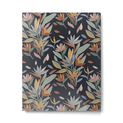 Hand Painted Floral Garden Night Metal Print Gallery Image 1