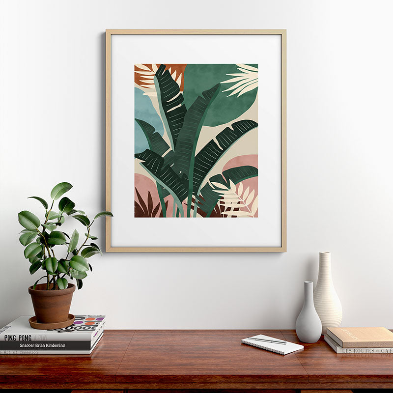 Modern jungle shapes Framed Art Print Gallery Image 29