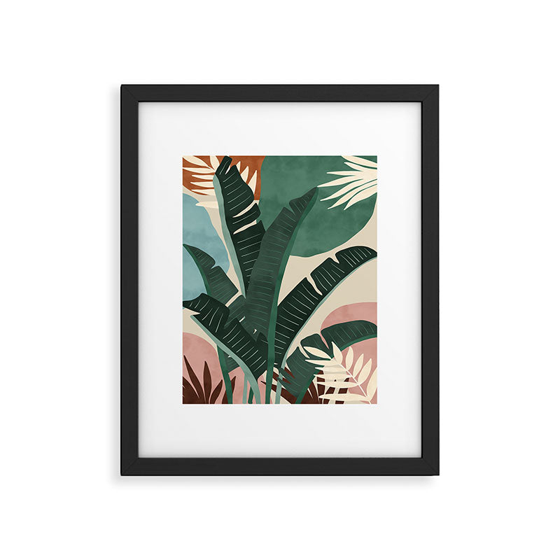 Modern jungle shapes Framed Art Print Gallery Image 1