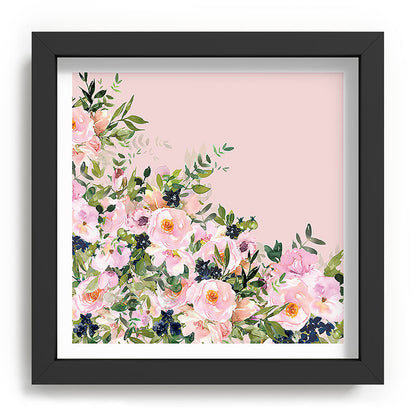 Boho, Vintage, Floral Watercolor, Pink Roses Framed Art Print Gallery Image 90