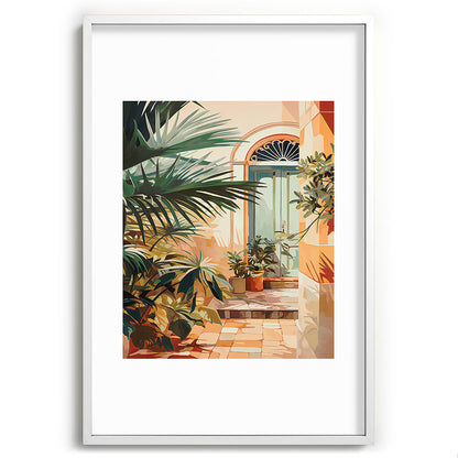 Villa Courtyard Mediterranean Art Framed Art Print Gallery Image 110