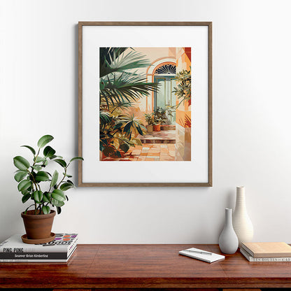 Villa Courtyard Mediterranean Art Framed Art Print Gallery Image 19