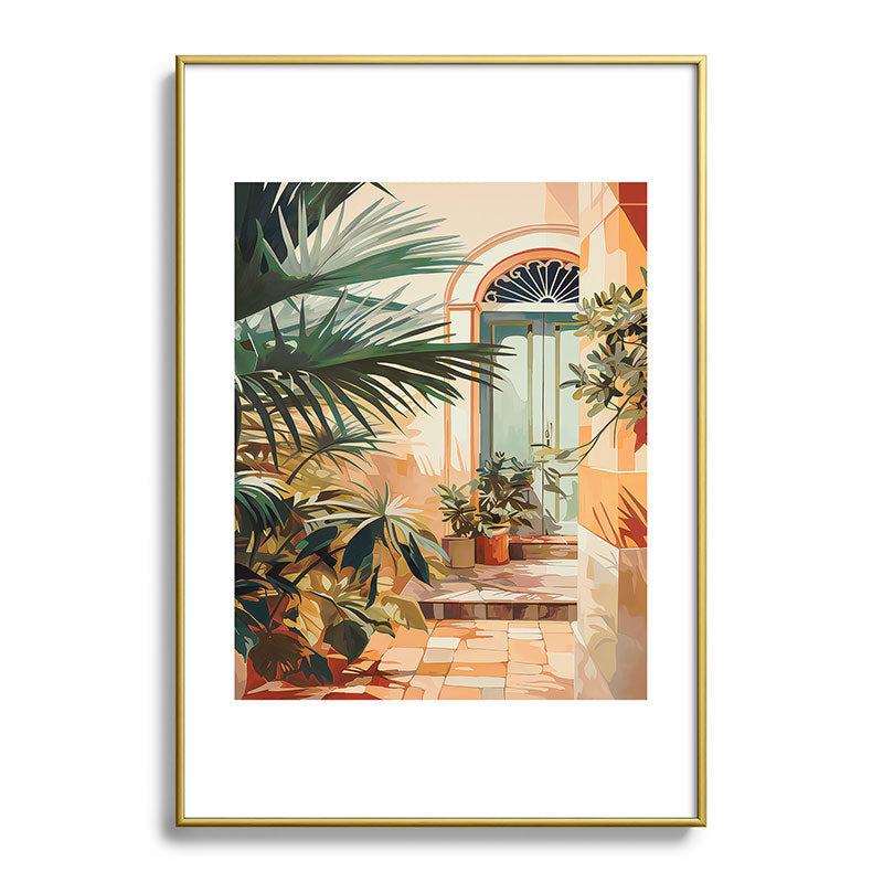 Villa Courtyard Mediterranean Art Framed Art Print Gallery Image 123