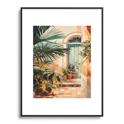 Villa Courtyard Mediterranean Art Framed Art Print Gallery Image 116
