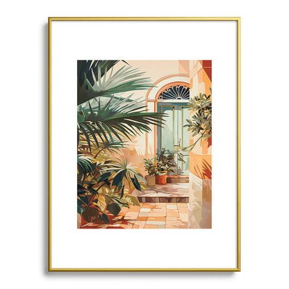 Villa Courtyard Mediterranean Art Framed Art Print Gallery Image 125