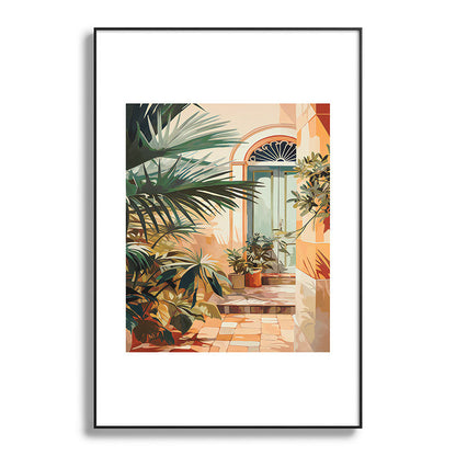 Villa Courtyard Mediterranean Art Framed Art Print Gallery Image 117