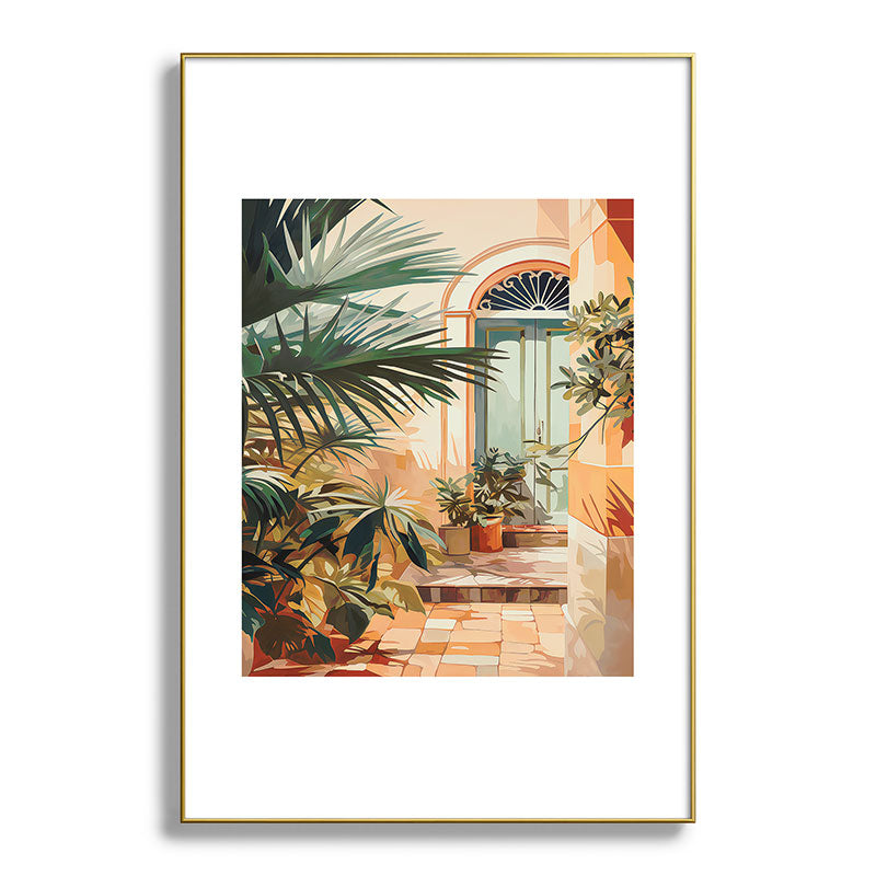 Villa Courtyard Mediterranean Art Framed Art Print Gallery Image 127