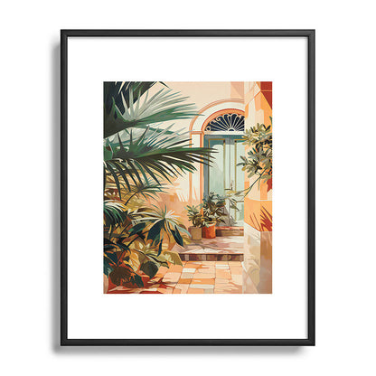 Villa Courtyard Mediterranean Art Framed Art Print Gallery Image 111