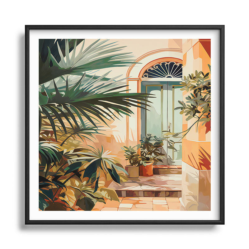 Villa Courtyard Mediterranean Art Framed Art Print Gallery Image 122