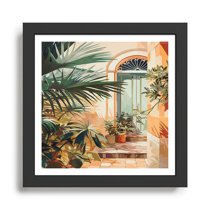 Villa Courtyard Mediterranean Art Framed Art Print Gallery Image 2