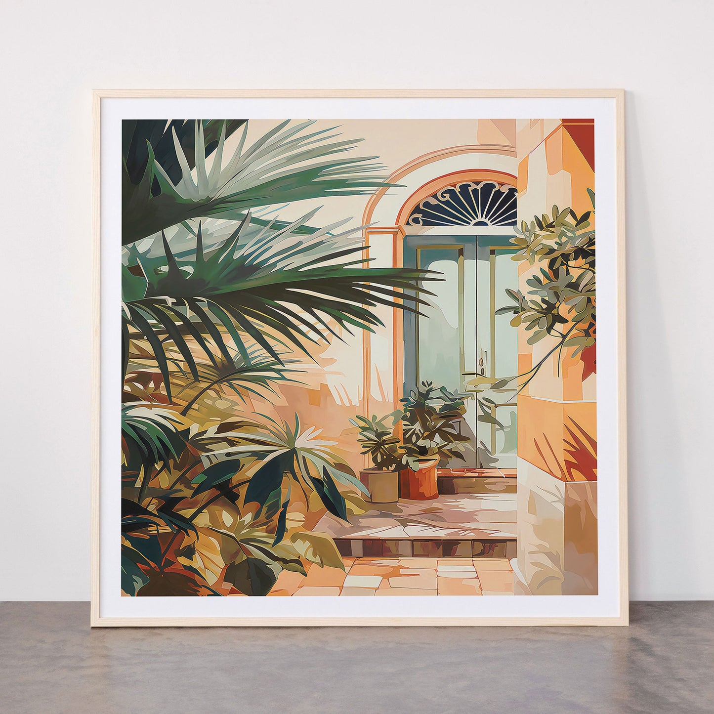 Villa Courtyard Mediterranean Art Framed Art Print Gallery Image 33