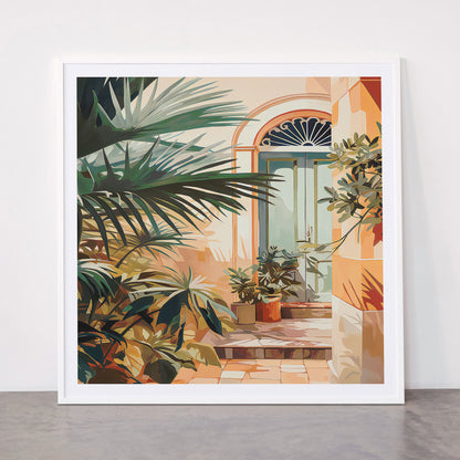 Villa Courtyard Mediterranean Art Framed Art Print Gallery Image 43