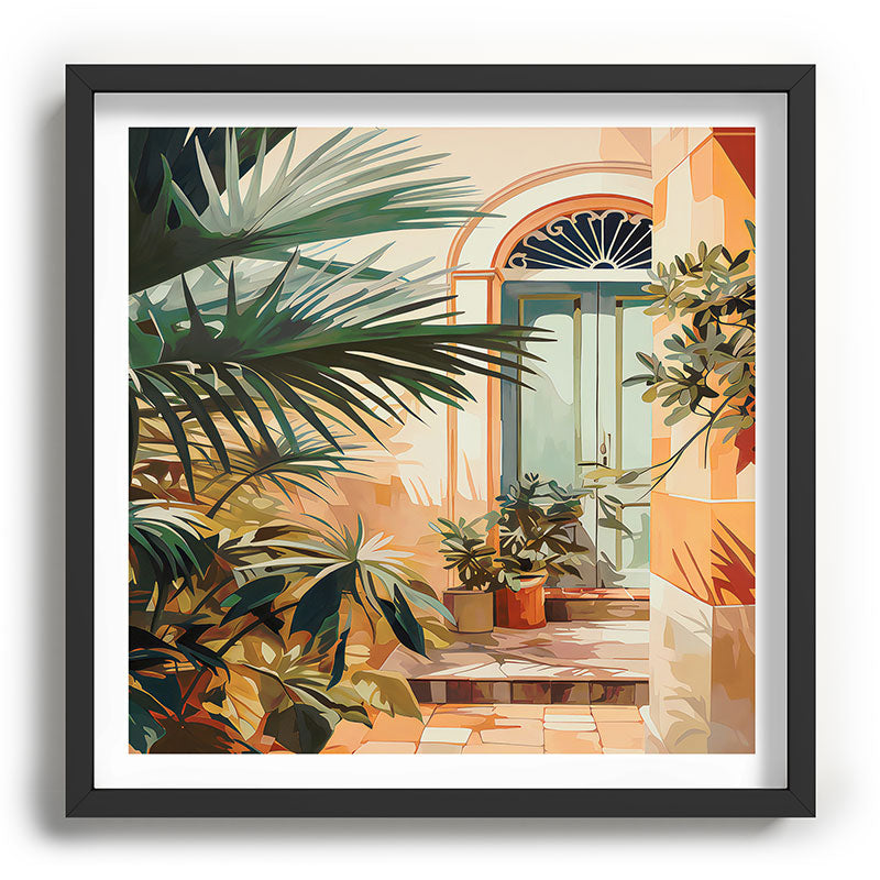 Villa Courtyard Mediterranean Art Framed Art Print Gallery Image 93