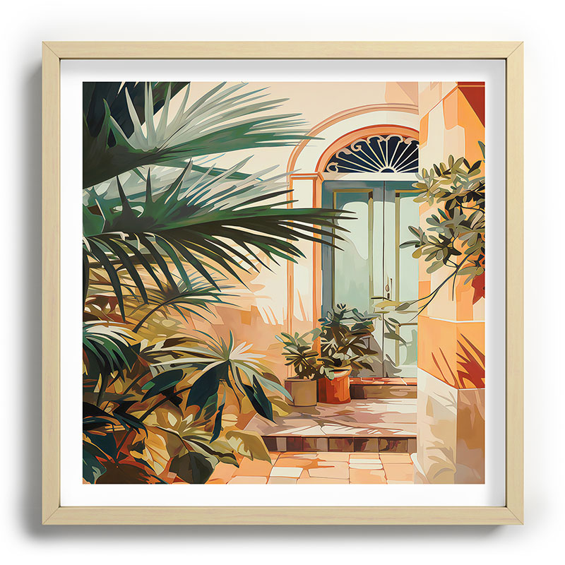 Villa Courtyard Mediterranean Art Framed Art Print Gallery Image 109