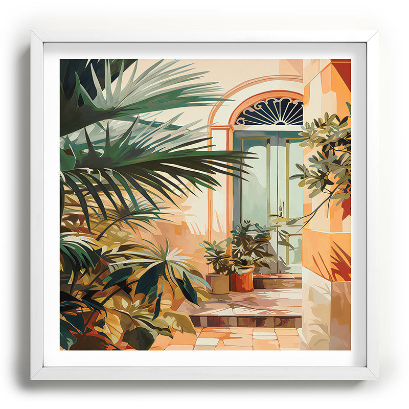 Villa Courtyard Mediterranean Art Framed Art Print Gallery Image 118