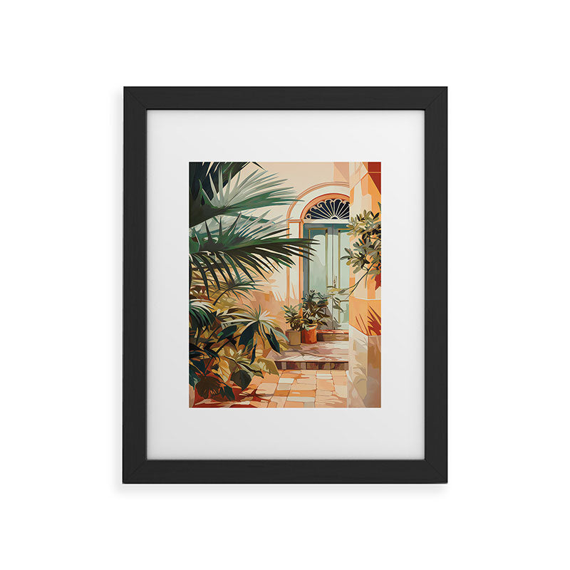 Villa Courtyard Mediterranean Art Framed Art Print Gallery Image 41