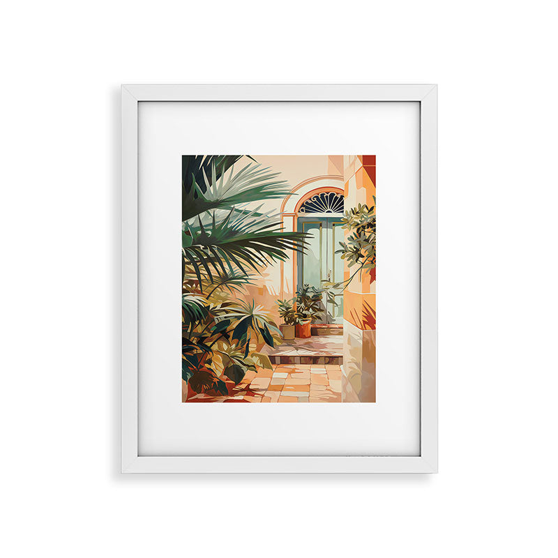 Villa Courtyard Mediterranean Art Framed Art Print Gallery Image 31
