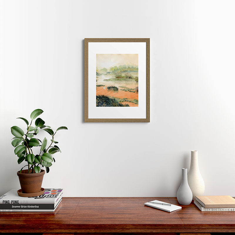 Egret On The Marsh Framed Art Print Gallery Image 54