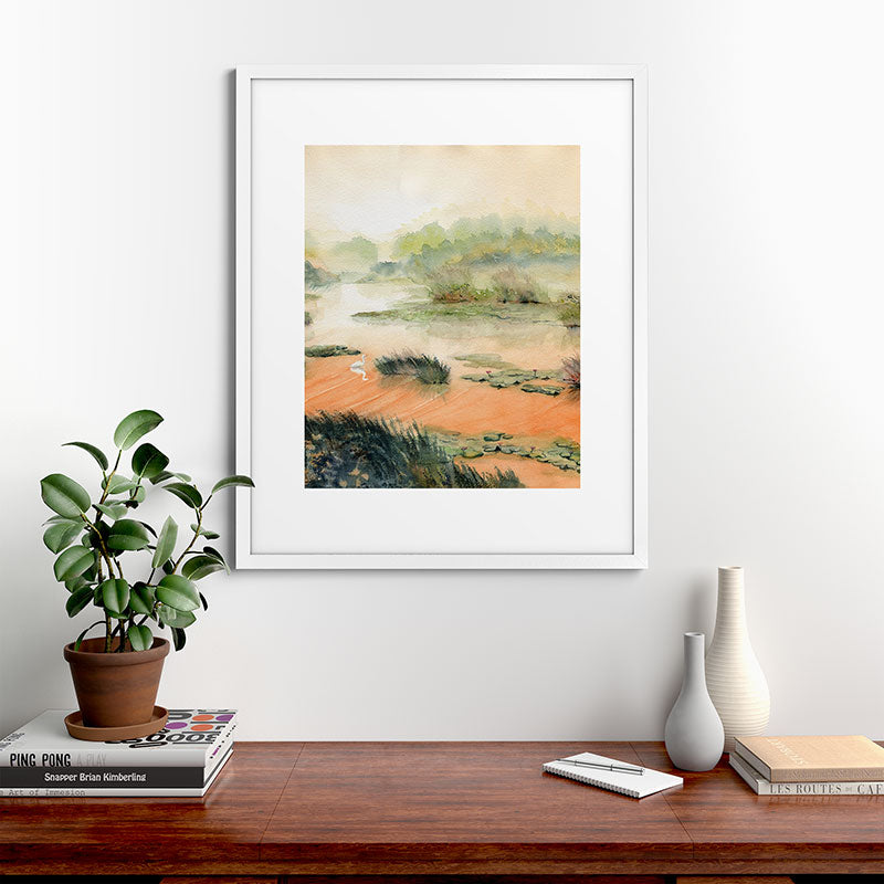Egret On The Marsh Framed Art Print Gallery Image 76