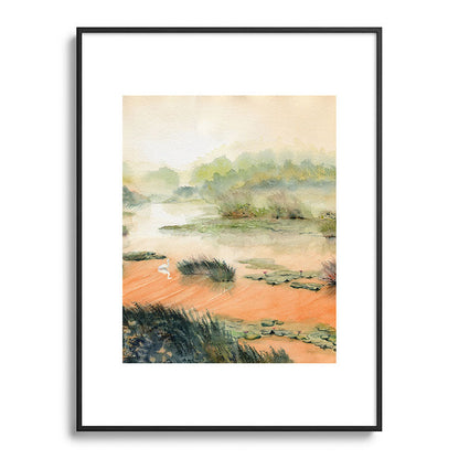 Egret On The Marsh Framed Art Print Gallery Image 115