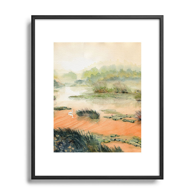 Egret On The Marsh Framed Art Print Gallery Image 111
