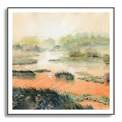 Egret On The Marsh Framed Art Print Gallery Image 130