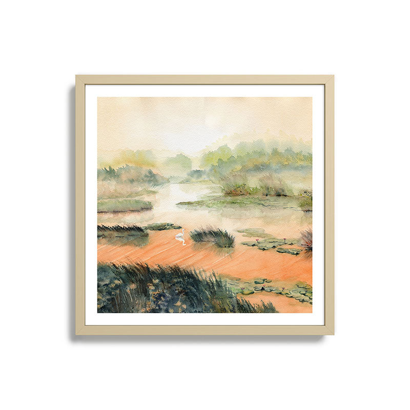 Egret On The Marsh Framed Art Print Gallery Image 27