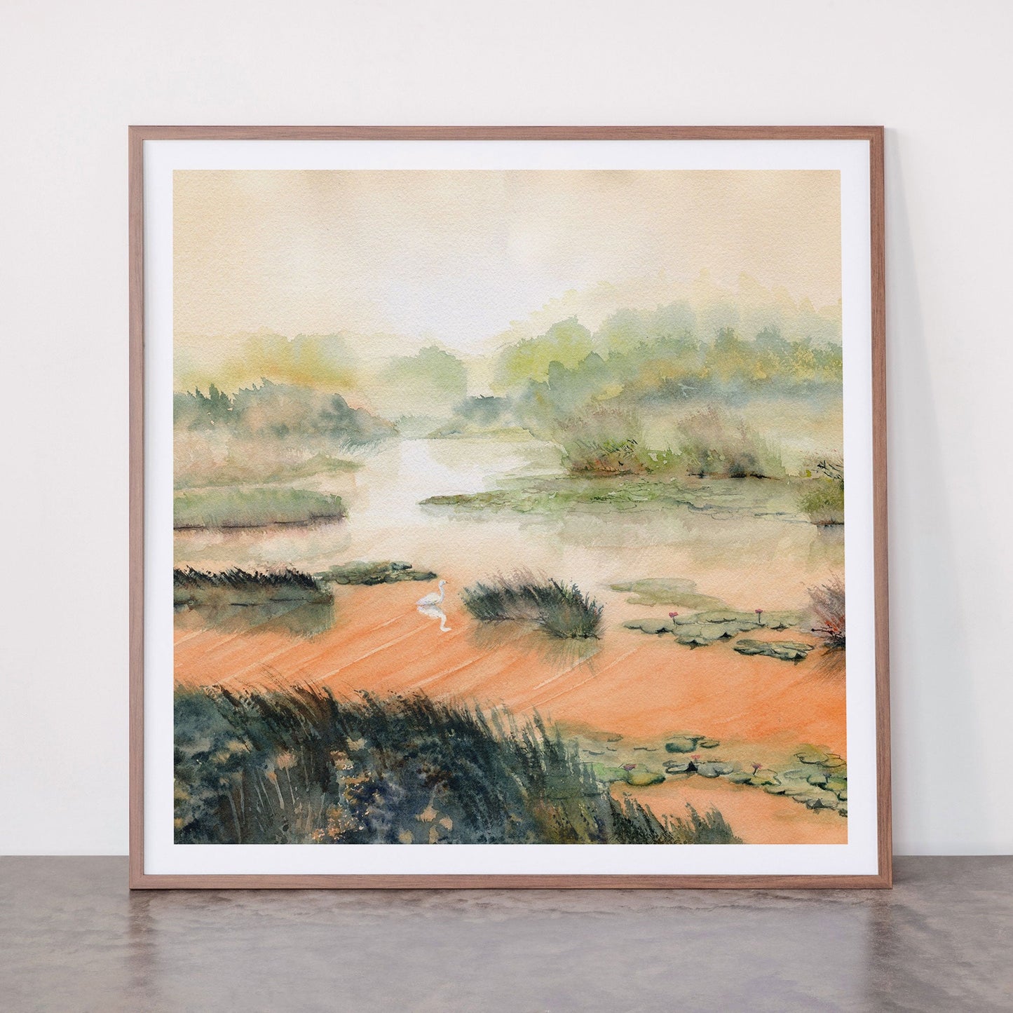 Egret On The Marsh Framed Art Print Gallery Image 21