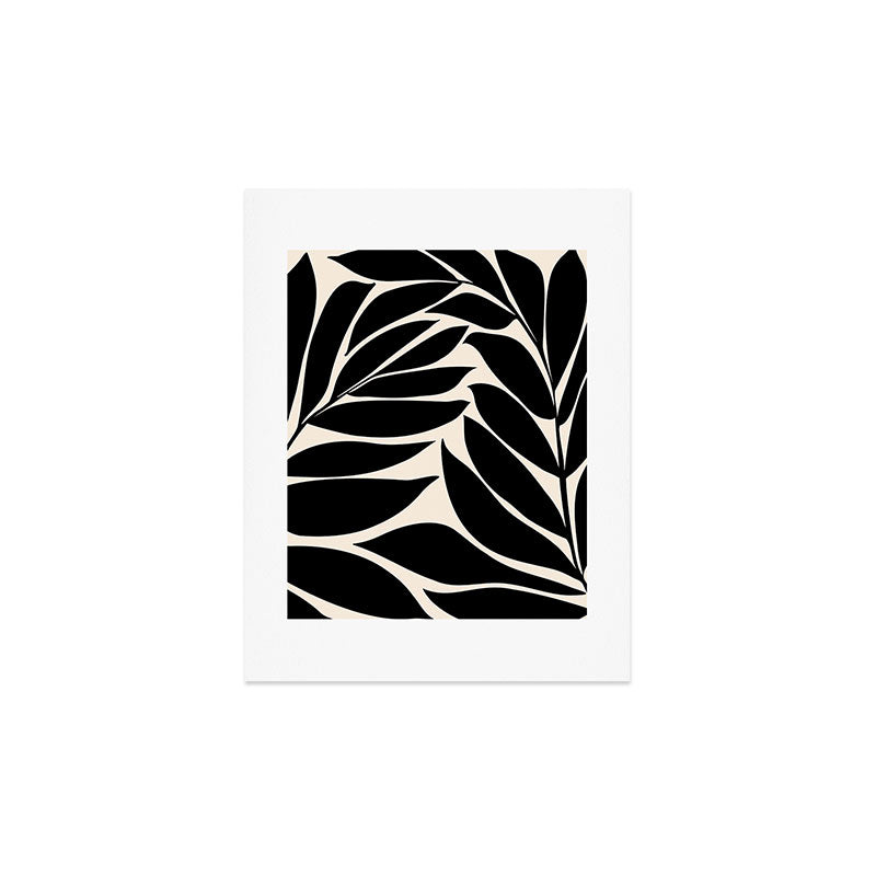 Black Seagrass Shapes Drawing Art Print Gallery Image 3