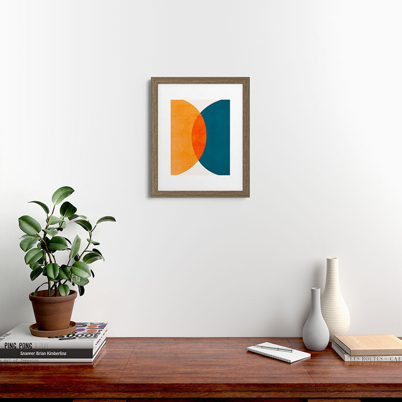 Mid Century Eclipse / Abstract Geometric Framed Art Print Gallery Image 53