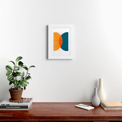 Mid Century Eclipse / Abstract Geometric Framed Art Print Gallery Image 72