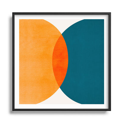Mid Century Eclipse / Abstract Geometric Framed Art Print Gallery Image 122