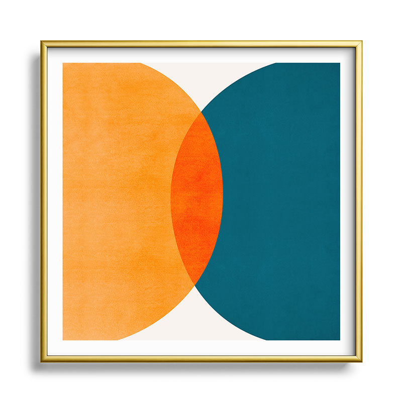 Mid Century Eclipse / Abstract Geometric Framed Art Print Gallery Image 133