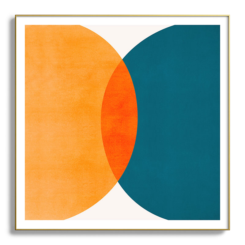 Mid Century Eclipse / Abstract Geometric Framed Art Print Gallery Image 139