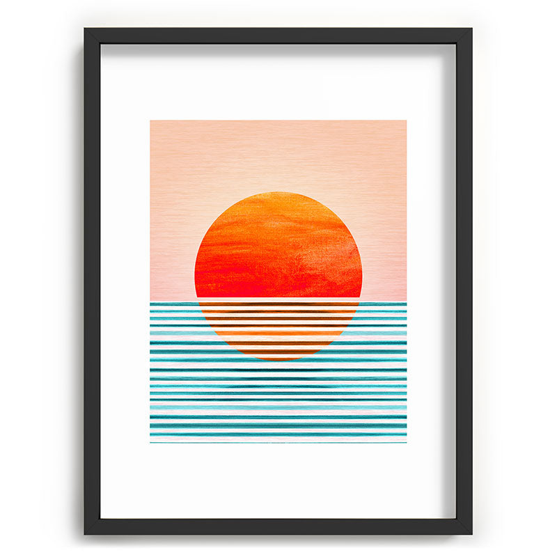 Minimalist Sunset III / Abstract Landscape Framed Art Print Gallery Image 84