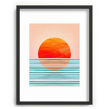 Minimalist Sunset III / Abstract Landscape Framed Art Print Gallery Image 84