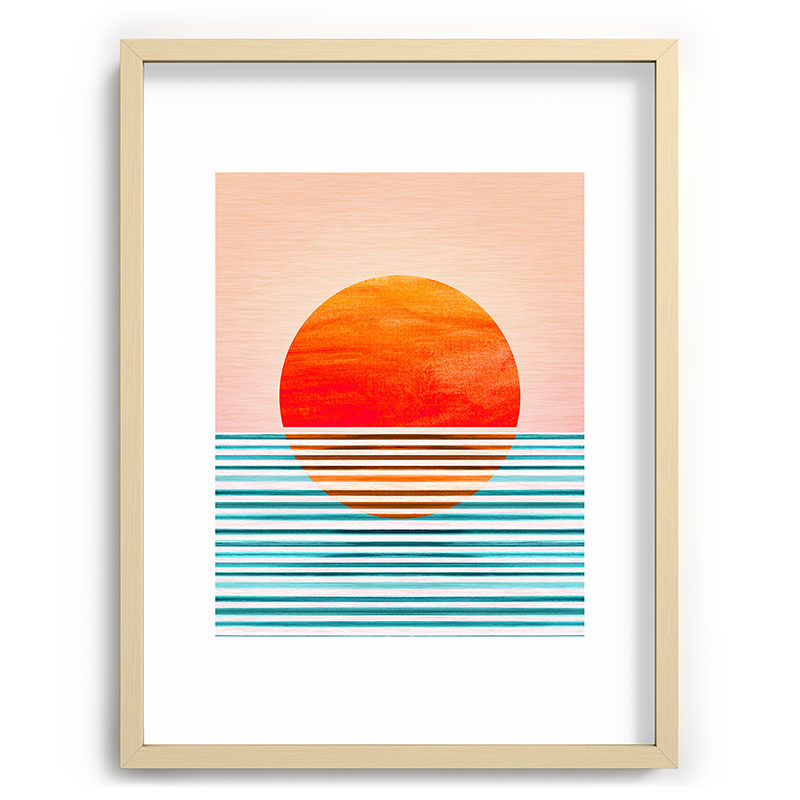 Minimalist Sunset III / Abstract Landscape Framed Art Print Gallery Image 99