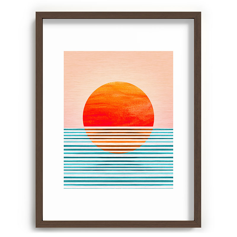 Minimalist Sunset III / Abstract Landscape Framed Art Print Gallery Image 92