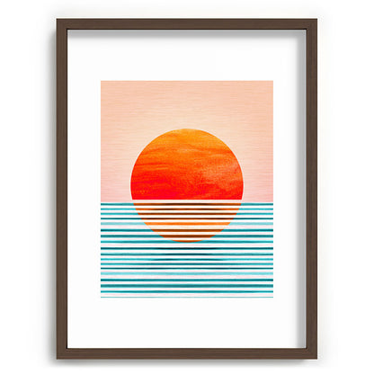 Minimalist Sunset III / Abstract Landscape Framed Art Print Gallery Image 92